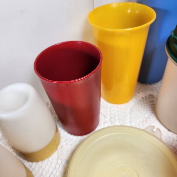 Vintage Tupperware Lot Replacement Cups Egg Cups Seperator Bowl Garlic K… - Picture 7 of 16